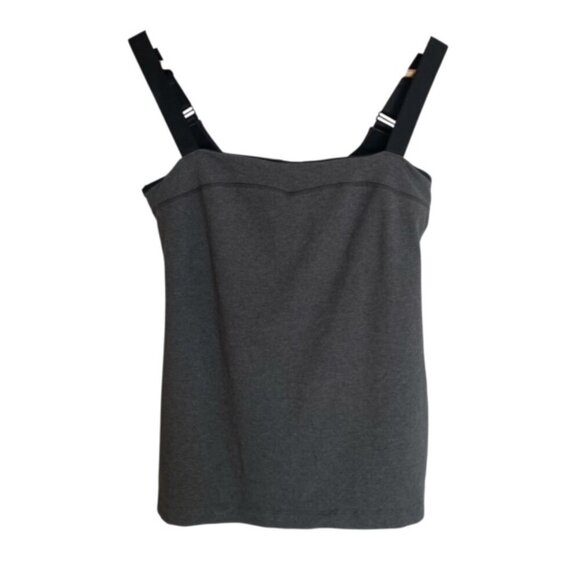 Lululemon Grey Tank with Black Wide Straps 10 - Picture 1 of 4